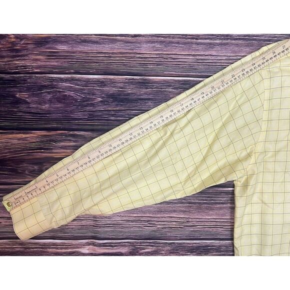 Orvis Signature Collection Yellow, Blue Plaid Button Up Shirt Men's Large EUC - Picture 8 of 13